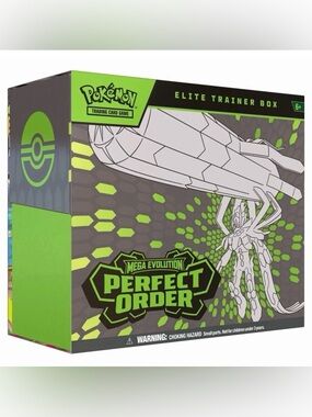 Pokemon Mega Evolution Perfect Order Elite Trainer Box - Green & Black